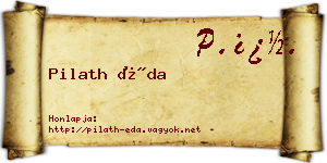 Pilath Éda névjegykártya